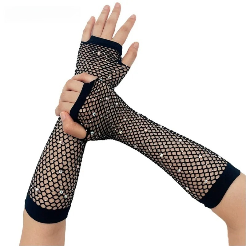 Fingerless Glove Knit - Wedding Breathable Fingerless Gloves Fishnet Sleeves