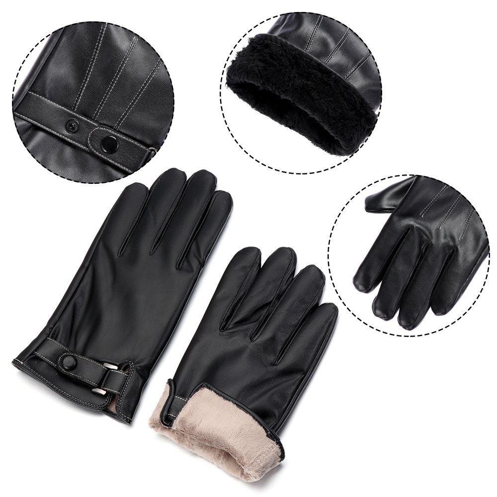 Men's Fleece Thermal Leather G - Leather Driving Glove recension och pris