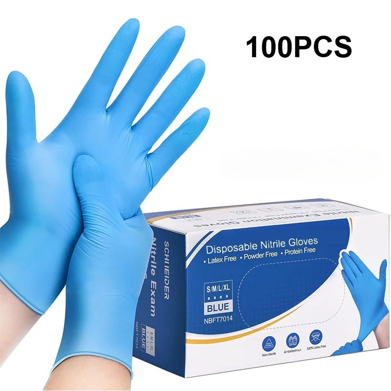 100PCS Blue Nitrile Disposable - Nitrile Mechanic Glove recension och pris