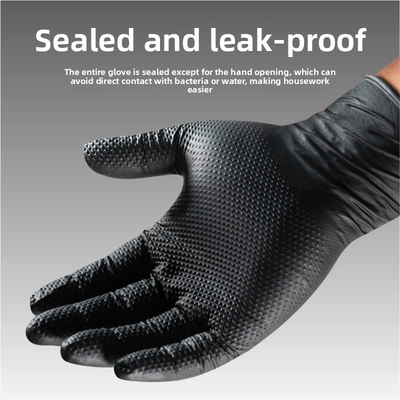 Heavy Duty Diamond Pattern Nit - Nitrile Mechanic Glove recension och pris