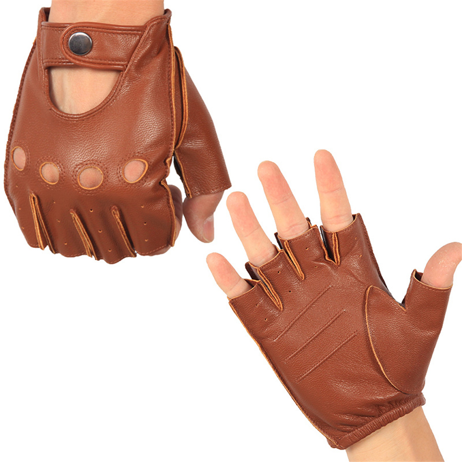 High Quality Man's Half Finger - Leather Driving Glove recension och pris