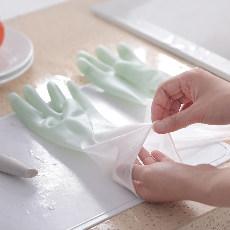 PVC Double Color Dishwashing G - Dish Glove Rubber recension och pris