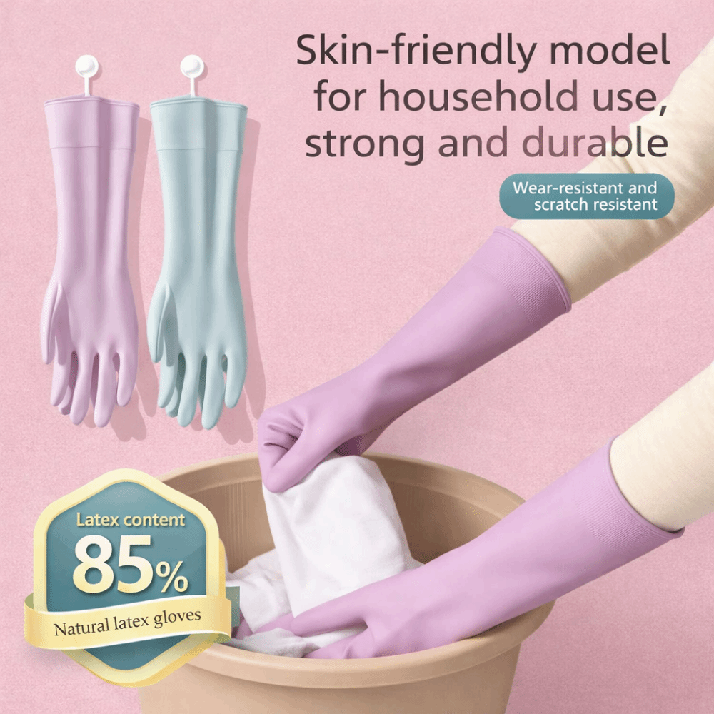 Latex Dish Washing Gloves with - Dish Glove Rubber recension och pris