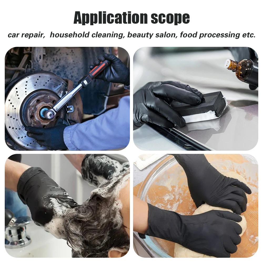 Black Disposable Nitrile Glove - Nitrile Mechanic Glove recension och pris