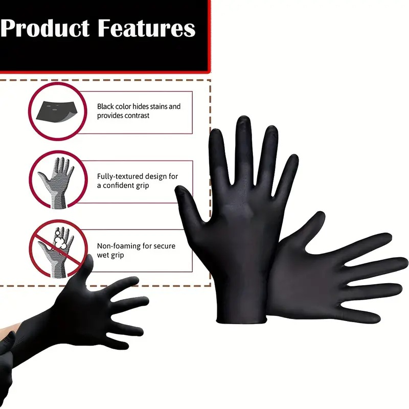 Black Disposable Nitrile Glove - Nitrile Mechanic Glove recension och pris