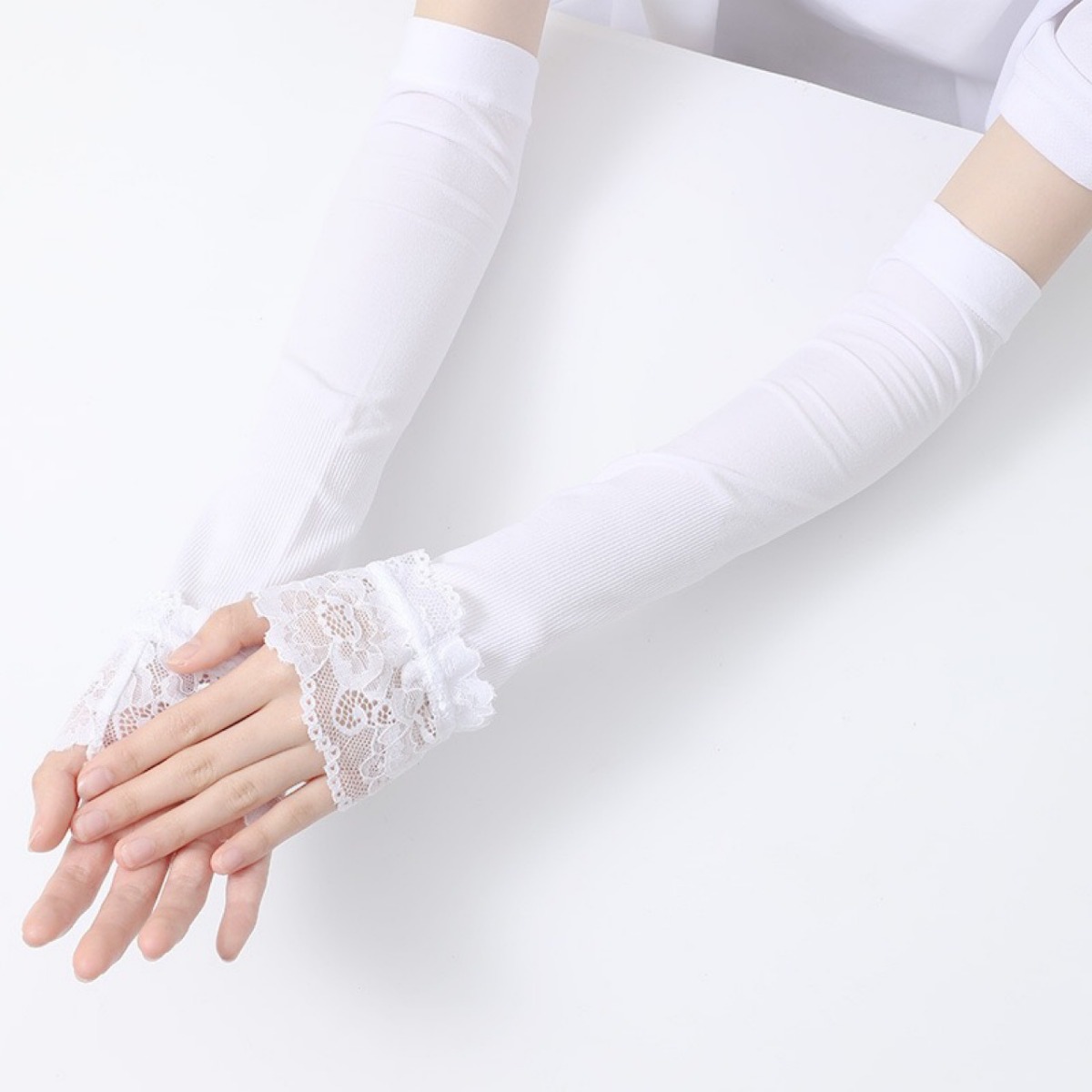 Women Long Elastic Arm Sleeve  - Fingerless Glove Knit recension och pris
