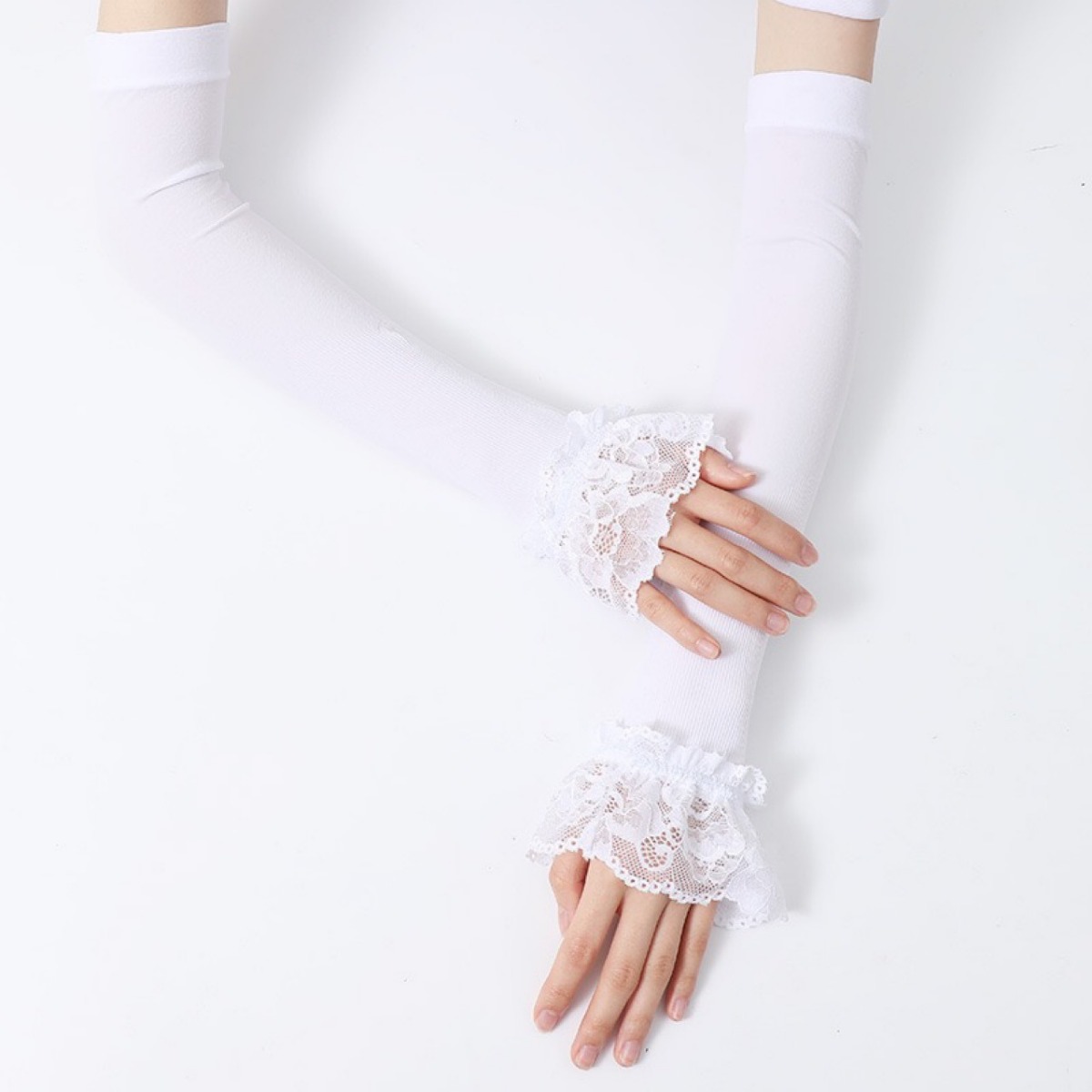 Women Long Elastic Arm Sleeve  - Fingerless Glove Knit recension och pris