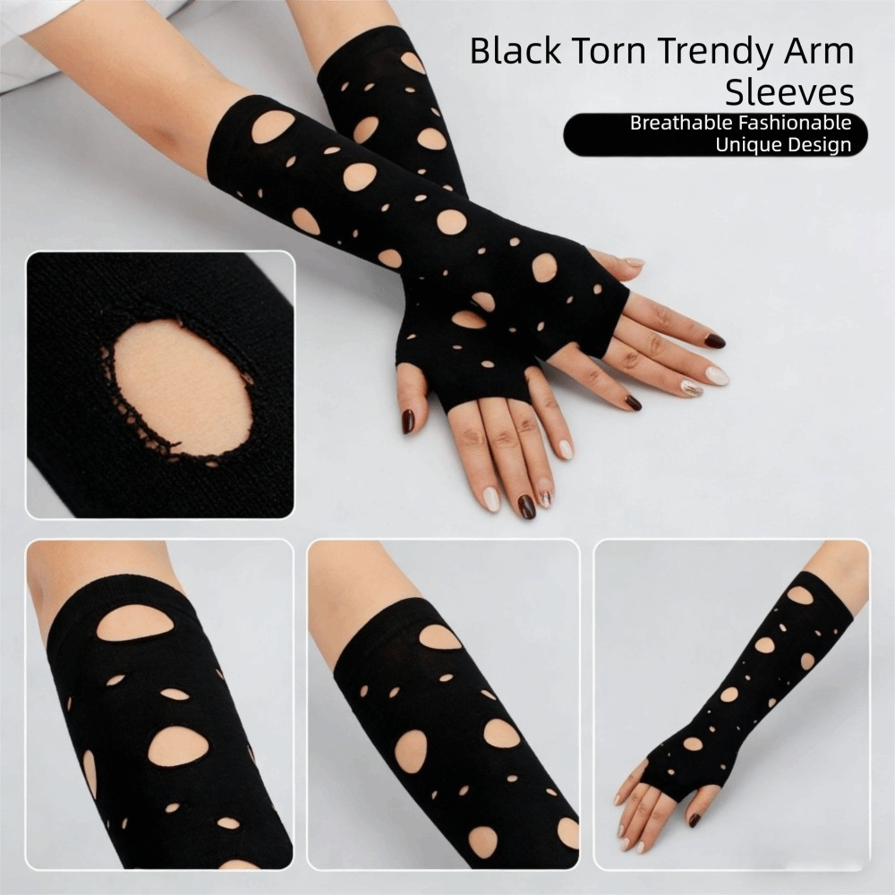 Sleeve Covers Ripped Arm Warme - Fingerless Glove Knit recension och pris