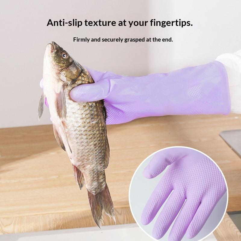 1Pair Latex Household Cleaning - Dish Glove Rubber recension och pris