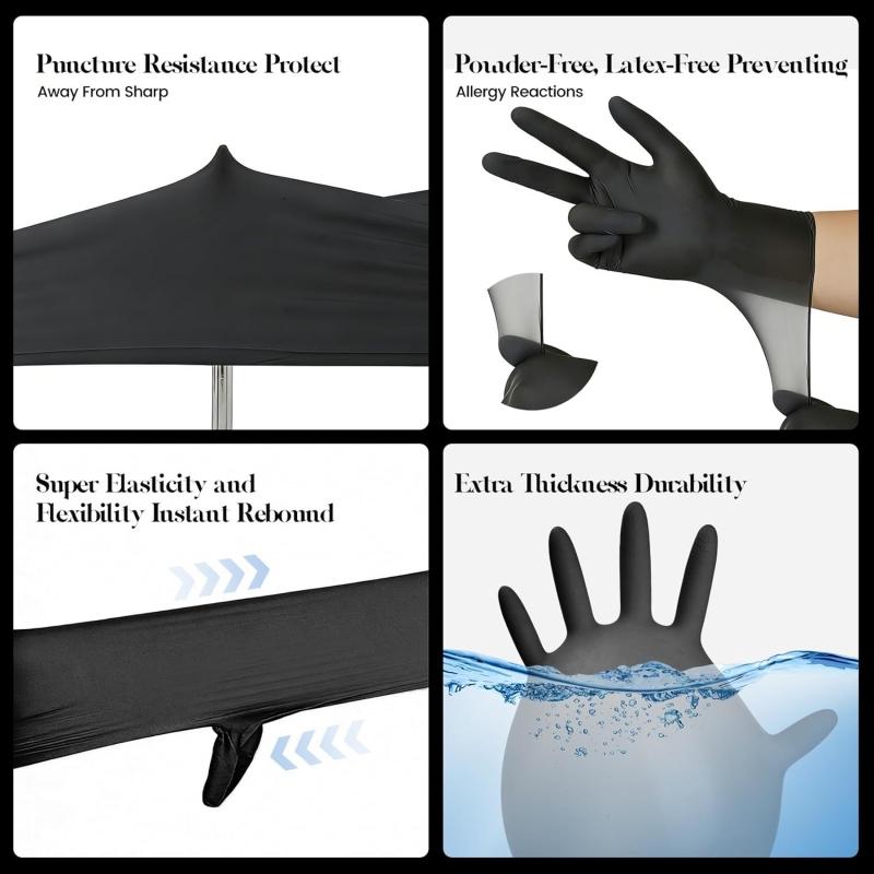 Kids Black Nitrile Disposable  - Nitrile Mechanic Glove recension och pris