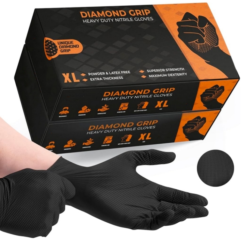 Black Heavy Duty Nitrile Dispo - Nitrile Mechanic Glove recension och pris