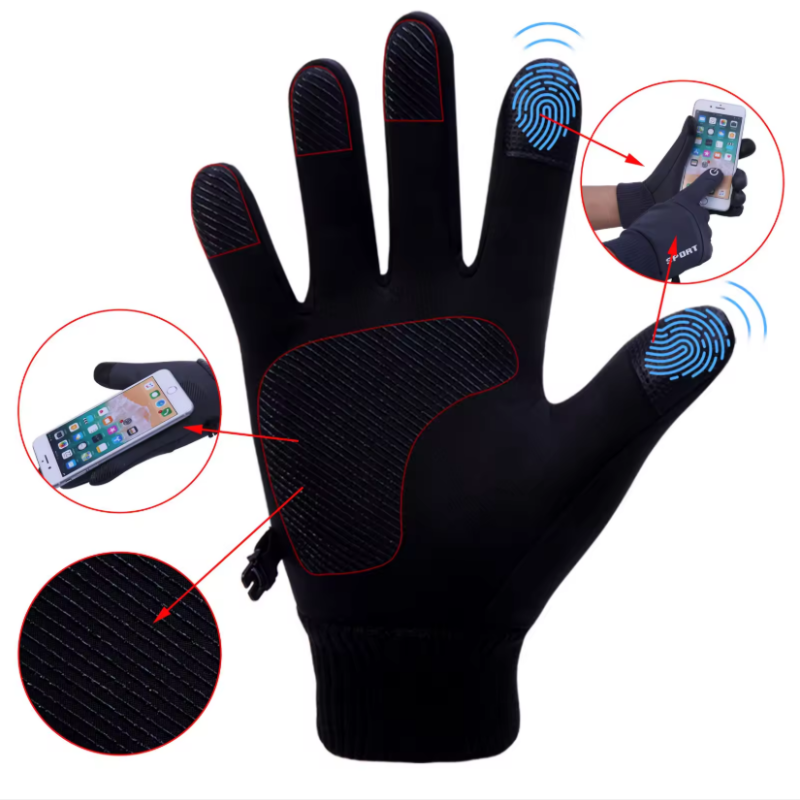 Winter Gloves Men Women Touch  - Leather Driving Glove recension och pris