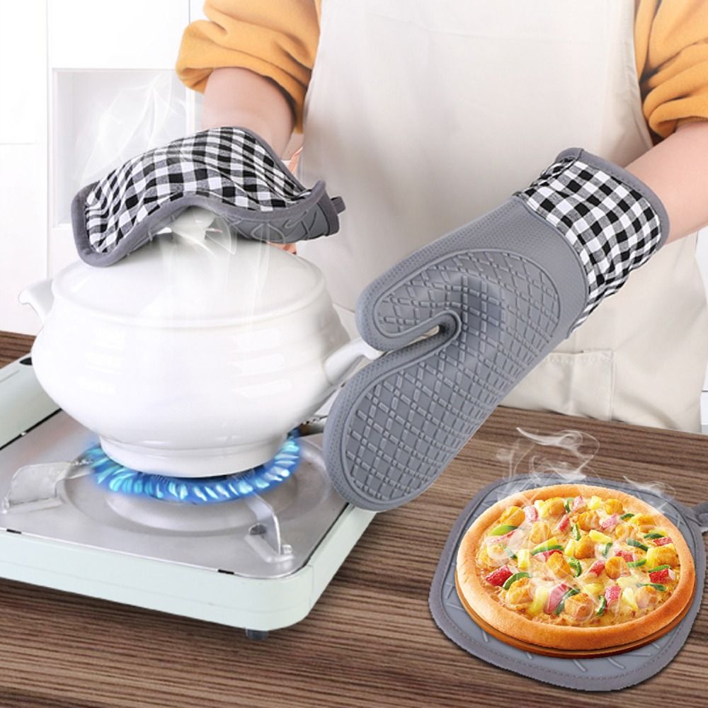 Insulated Oven Gloves Silicone - Oven Mitt Silicone recension och pris